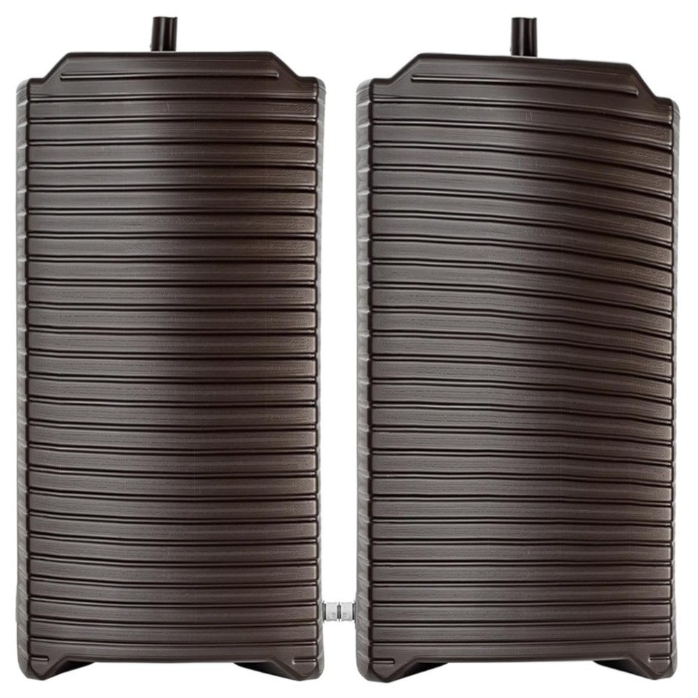 KADAX Modul-Regentonne 126 L (Mokka) – wetterbeständiger Kunststoff, flexibel verbindbar & inkl. Montagezubehör