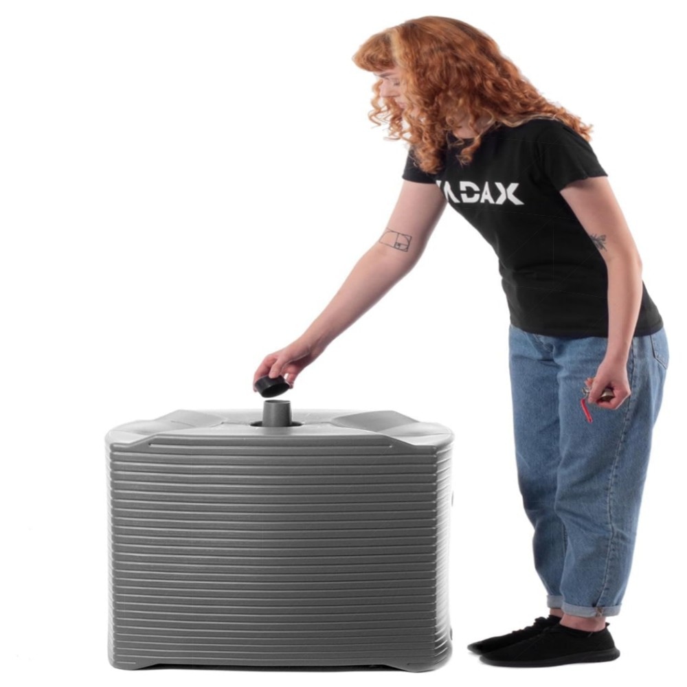 KADAX Modul-Regentonne 126 L (Mokka) – wetterbeständiger Kunststoff, flexibel verbindbar & inkl. Montagezubehör