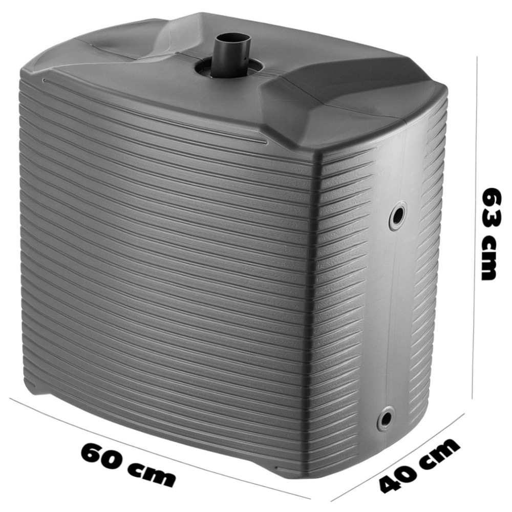 KADAX Modul-Regentonne 126 L (Mokka) – wetterbeständiger Kunststoff, flexibel verbindbar & inkl. Montagezubehör