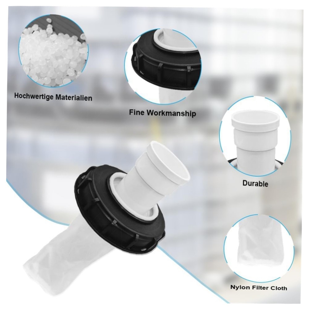 IBC Deckelfilter 163 mm | 180° Regenwasserfilter DN75 mit waschbarem Nylongewebe – langlebig & wiederverwendbar