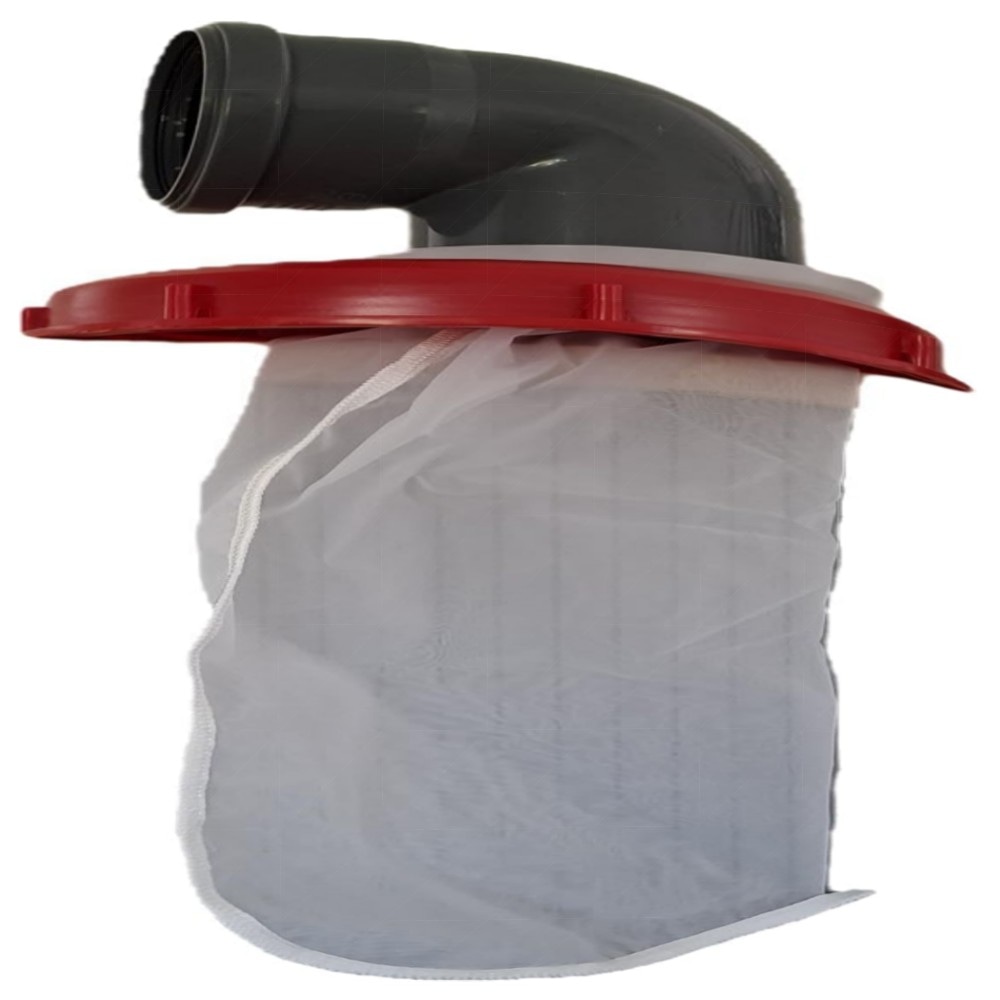 IBC Deckel Nylonfilter auswaschbar für 1000 L Regenwassertank – 160 mm Deckel, 87,5° HT-Bogen, hochwertig & langlebig