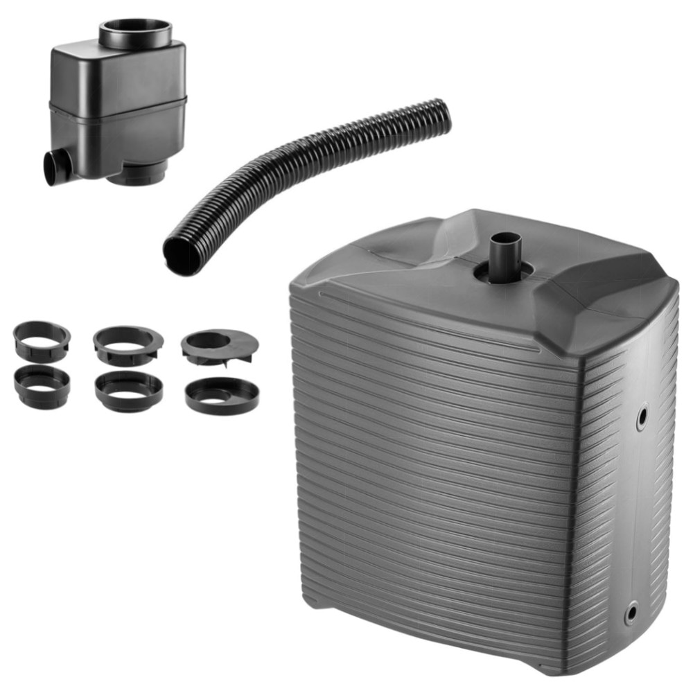 KADAX Modul-Regentonne 126 L (Mokka) – wetterbeständiger Kunststoff, flexibel verbindbar & inkl. Montagezubehör