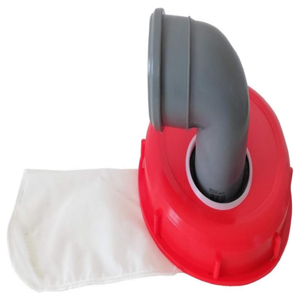 IBC Deckel Nylonfilter auswaschbar für 1000 L Regenwassertank – 160 mm Deckel, 87,5° HT-Bogen, hochwertig & langlebig