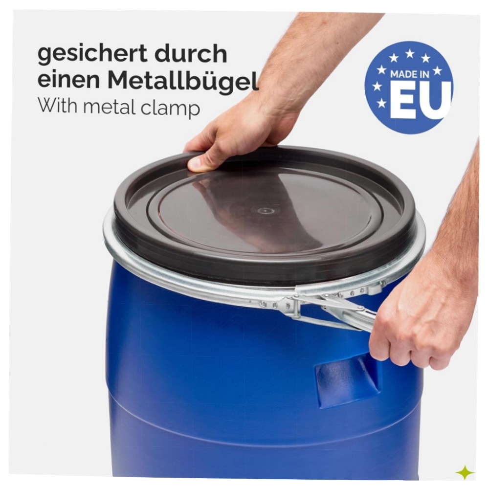 Garronda 60 L Weithals-Fass aus HDPE – lebensmittelecht, BPA‑frei & vielseitige Regentonne für Garten und Haushalt