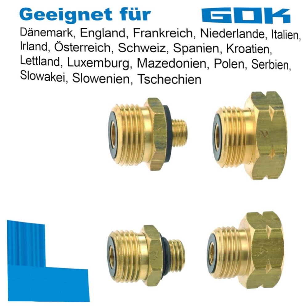 f7bc2abd6989.jpg Euro-Adapter-Set für europäische Gasflaschen – 4-teilig, robustes Metall, kompatibel mit deutschen Druckreglern (GOK Nr. 09-735-00)