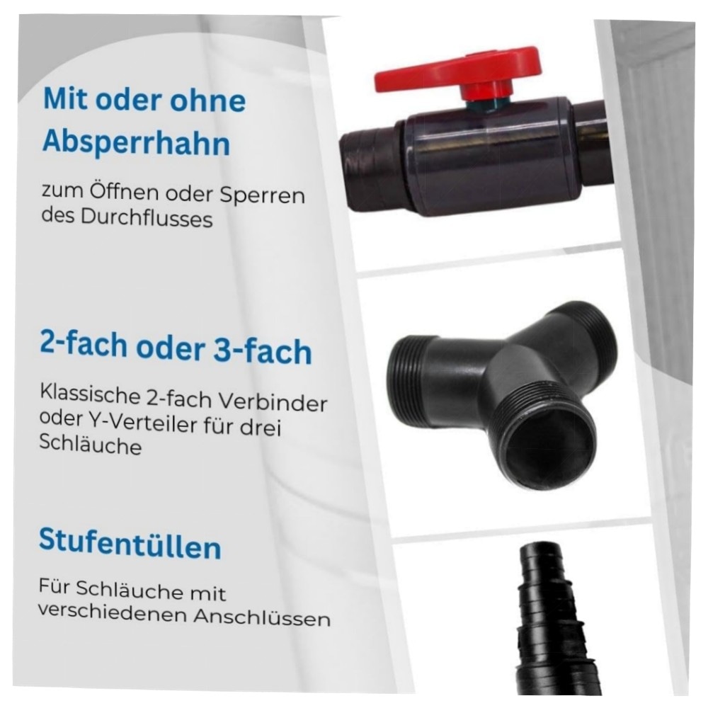 da757d544553.jpg AquaOne Schlauchverbinder 20/25/32/38 mm – hochwertiger Kunststoff-Adapter für Pool, Teich & Garten, UV-beständig
