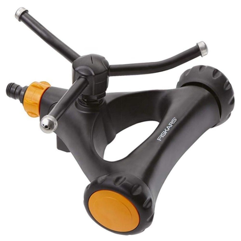 Fiskars Metall-Schlauchwagen mit Rollen 1023657 – robuster, verriegelbarer Schlauchhalter, langlebig & finnische Qualitätsverarbeitung