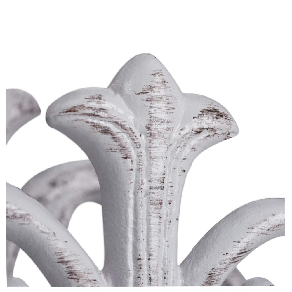 Schlauchhalter Wand Nostalgie (Gusseisen, 15x36x15 cm) – rustikaler Gartenschlauchhalter, weiß oder braun, stabile Wandmontage