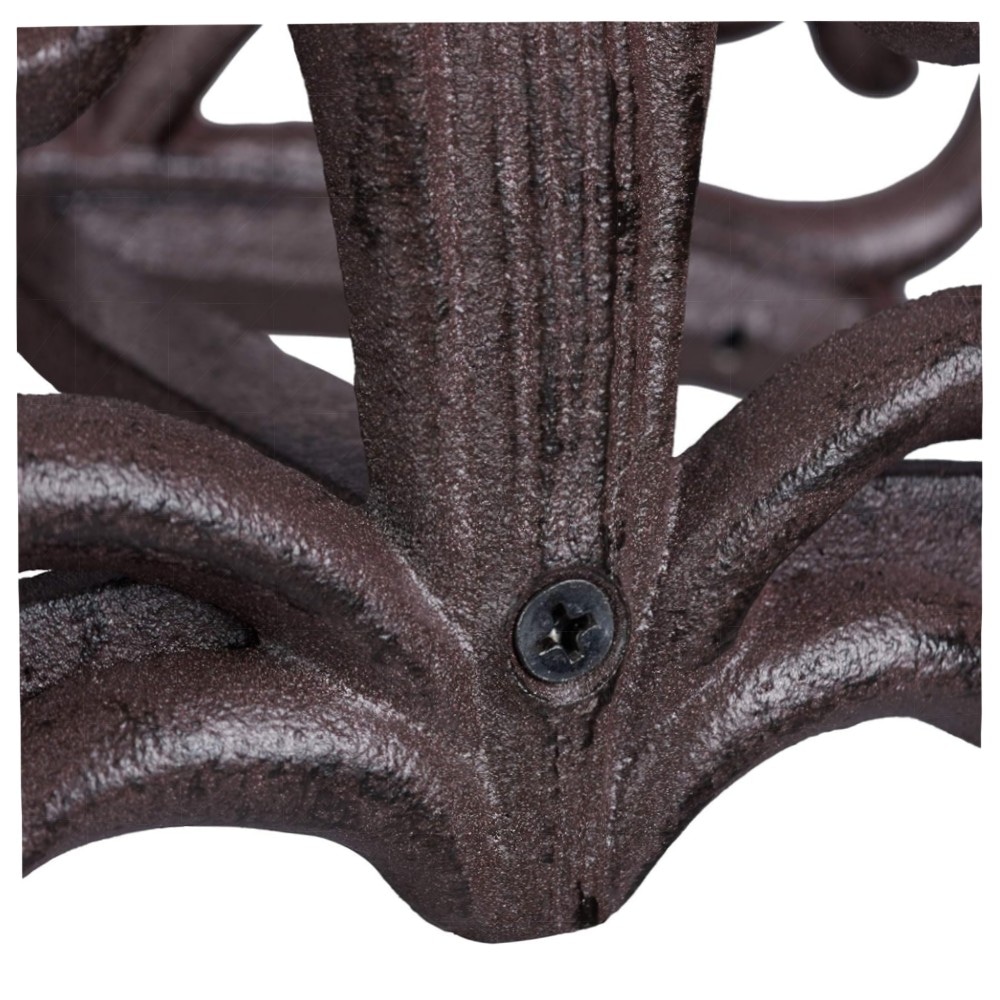 Schlauchhalter Wand Nostalgie (Gusseisen, 15x36x15 cm) – rustikaler Gartenschlauchhalter, weiß oder braun, stabile Wandmontage