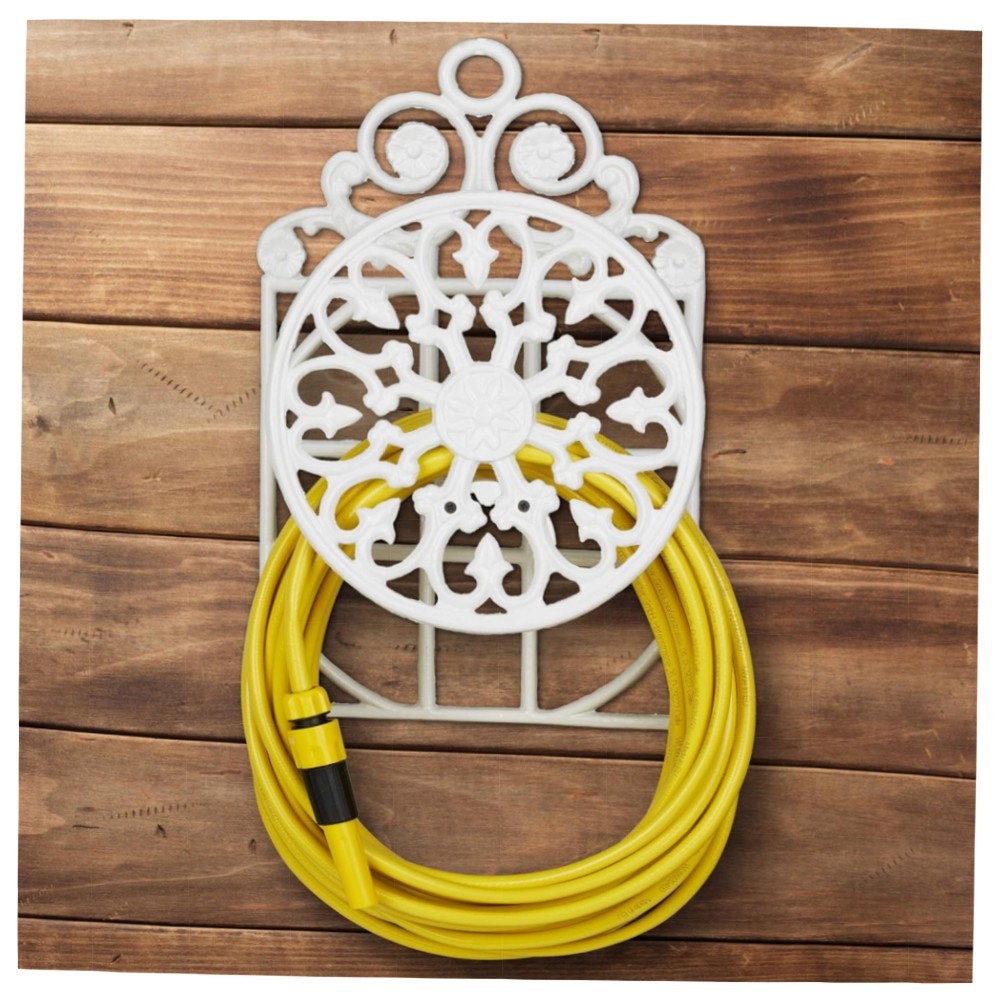 db16197d8147.jpg Großer Schlauchhalter aus Gusseisen, nostalgische Wandhalterung für Gartenschlauch (bis 20 m) – robust, dekorativ, bronze