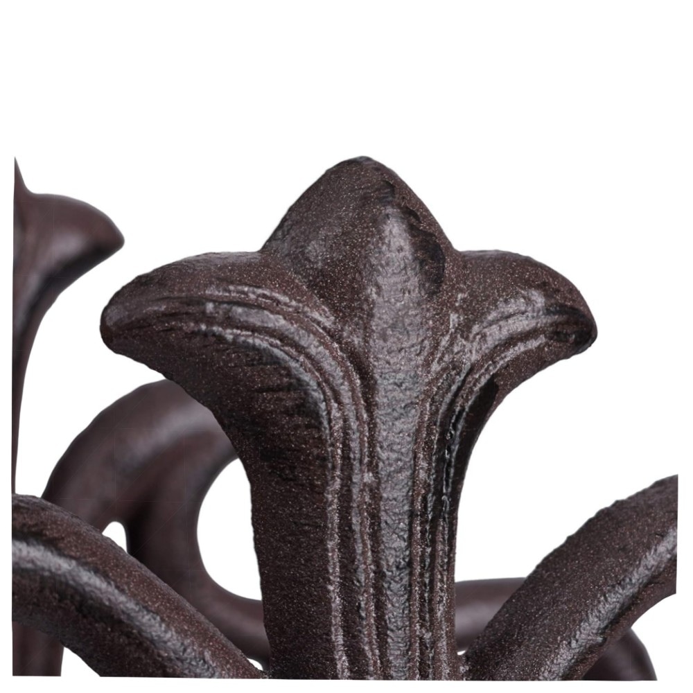 Schlauchhalter Wand Nostalgie (Gusseisen, 15x36x15 cm) – rustikaler Gartenschlauchhalter, weiß oder braun, stabile Wandmontage