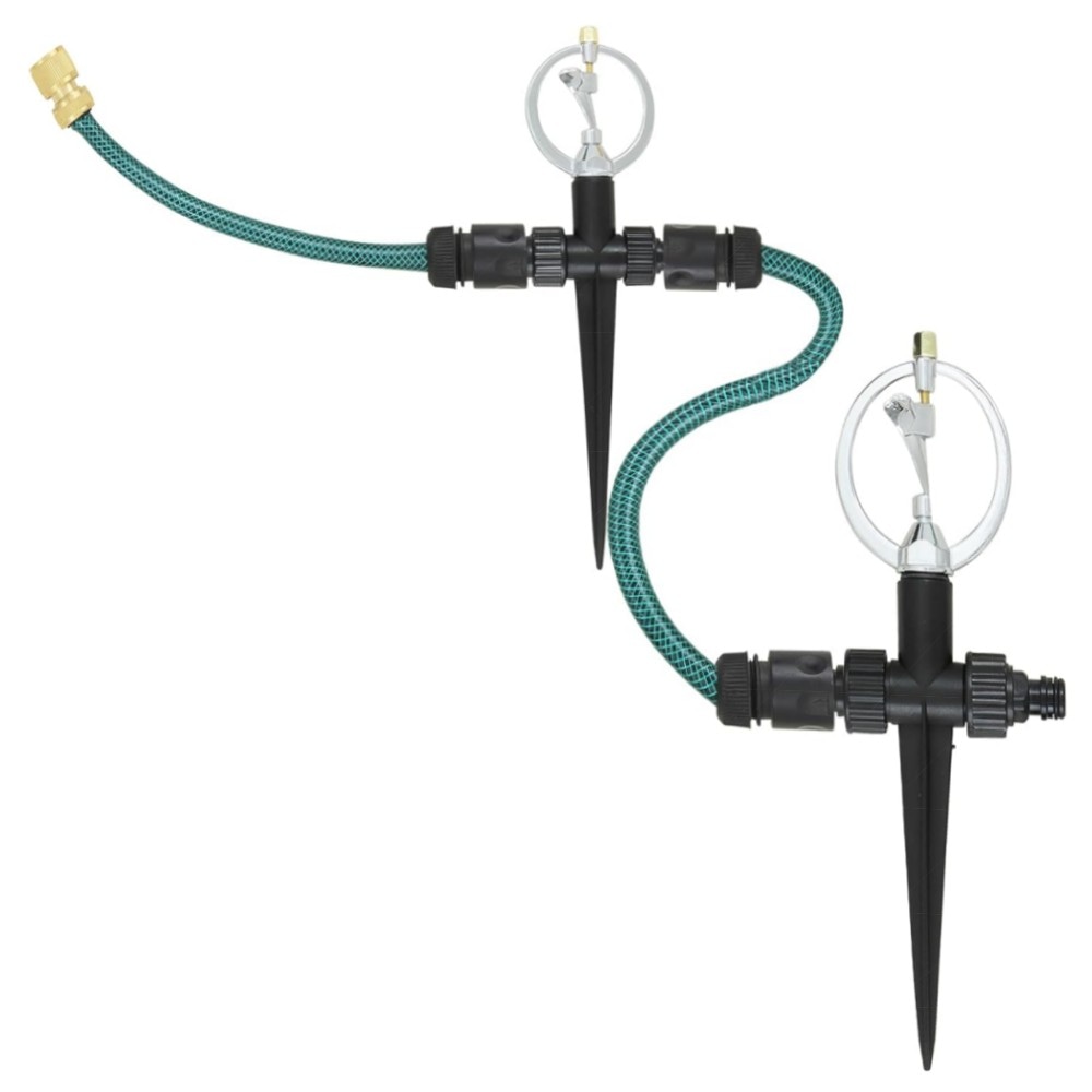 UPP 360° Rasensprenger | Impulsregner 10 m Reichweite, rostfreier Metallkopf, 2er-Set, 3/4\