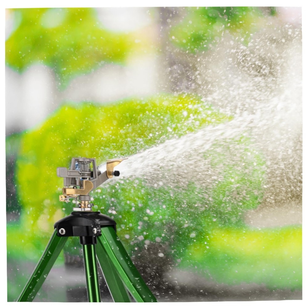 360° Stativ-Sprinkler für großen Rasen, verstellbar 40–94 cm, 1,9 cm Anschluss – robuster Metallkopf, wassersparend