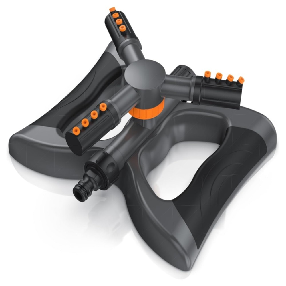 Rasensprenger 360° Kreisregner mit Schnellkupplung – Brandson, ABS, 10 m Reichweite für große Flächen