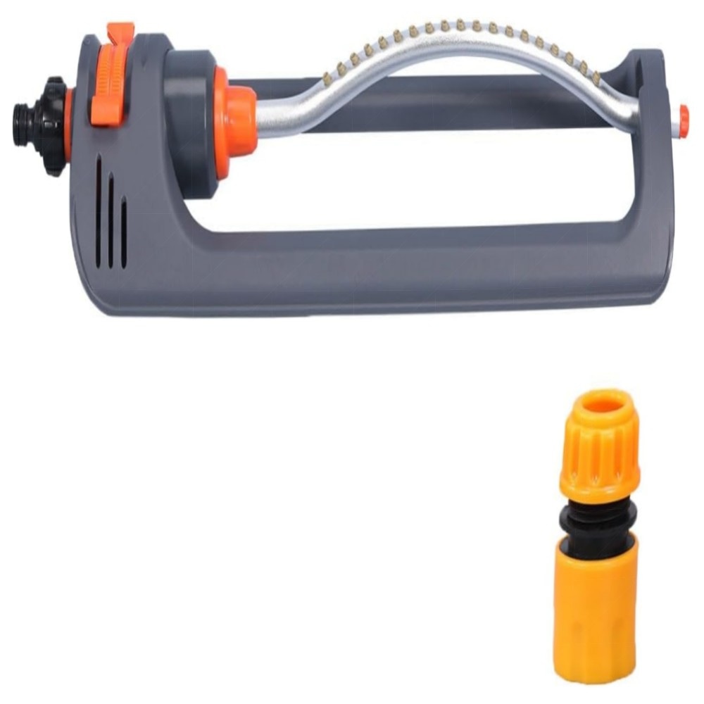 Viereckregner für Rasen 90–220 m² — einstellbare Reichweite 7–17 m, Edelstahl-Schmutzsieb & wartungsfrei