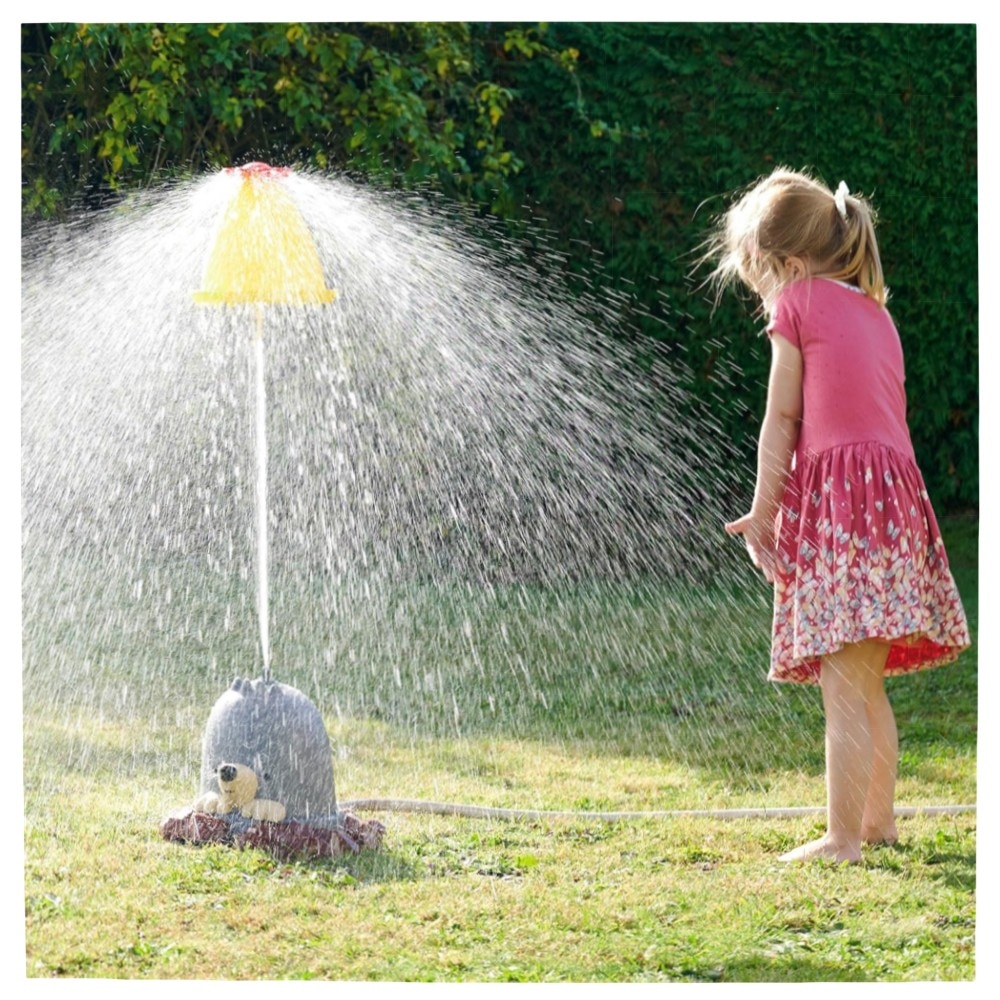AquaPlay Moli Maulwurf-Wassersprinkler – Kinder Wasserspiel bis 4 m, UV-beständig, robustes Garten-Spritzspiel ab 2 Jahren
