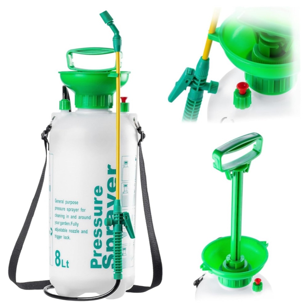 KADAX Drucksprüher 8L – robuster Handsprüher mit Messingdüse, Dauerfunktion & UV‑beständigem Material für Garten, Balkon & Pflanzenpflege