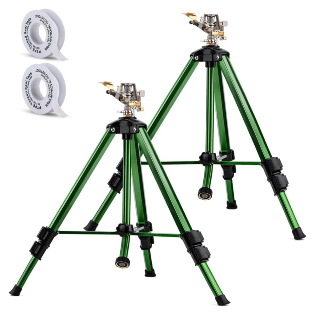 360° Stativ-Sprinkler für großen Rasen, verstellbar 40–94 cm, 1,9 cm Anschluss – robuster Metallkopf, wassersparend