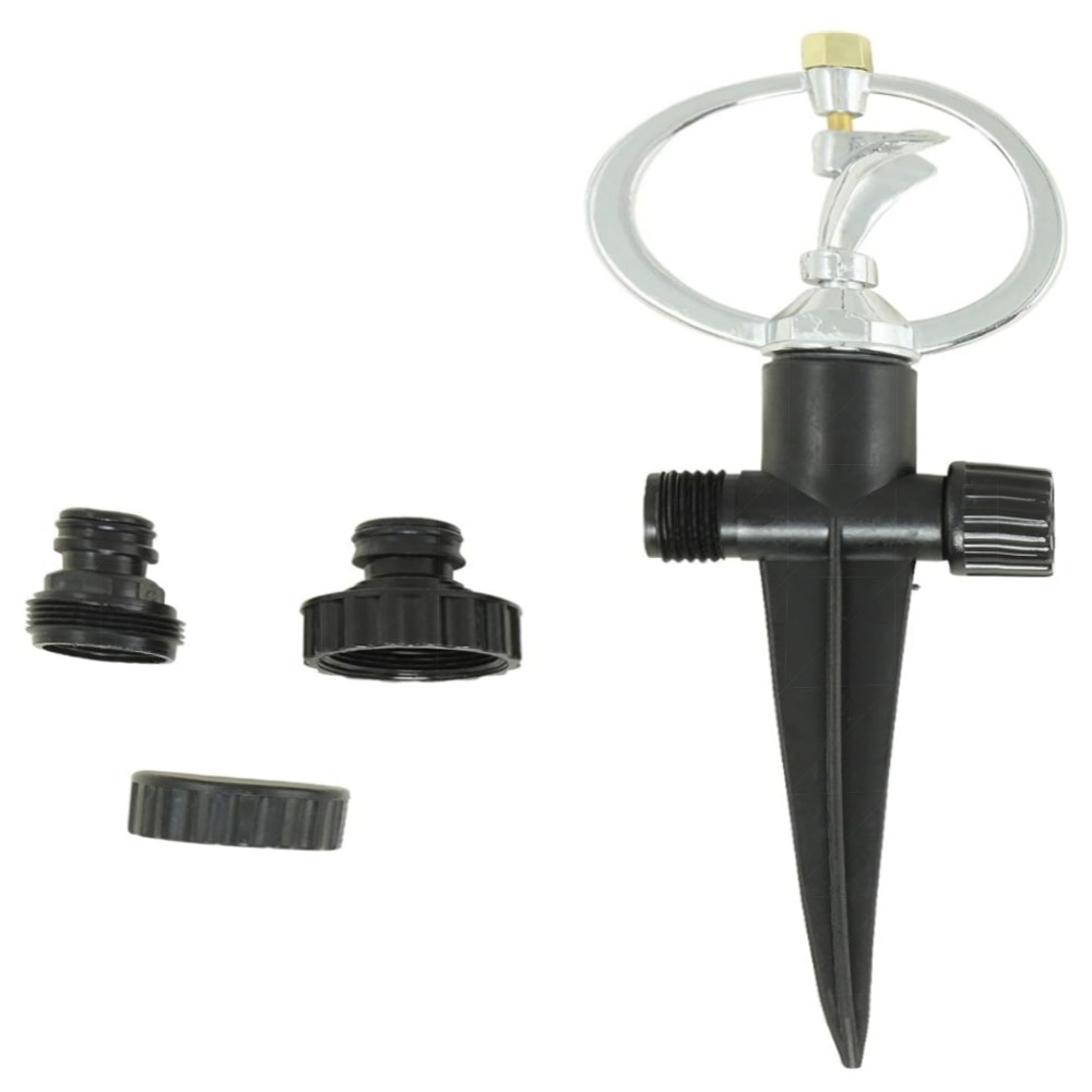 UPP 360° Rasensprenger | Impulsregner 10 m Reichweite, rostfreier Metallkopf, 2er-Set, 3/4\