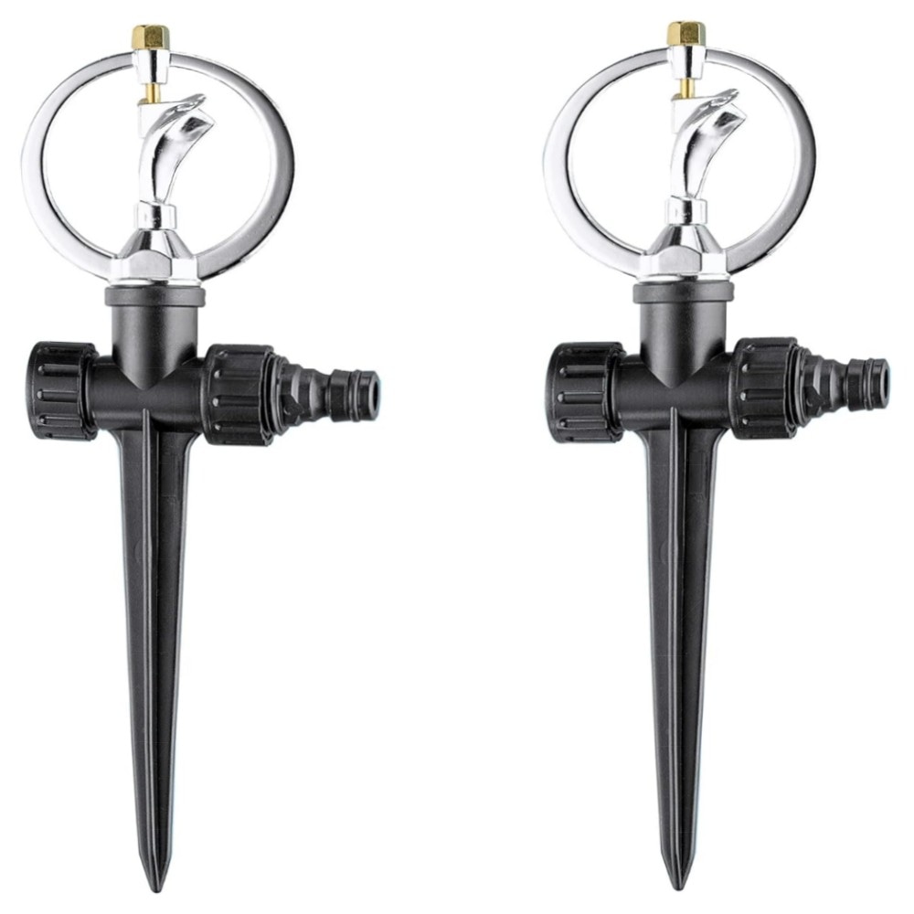 UPP 360° Rasensprenger | Impulsregner 10 m Reichweite, rostfreier Metallkopf, 2er-Set, 3/4\