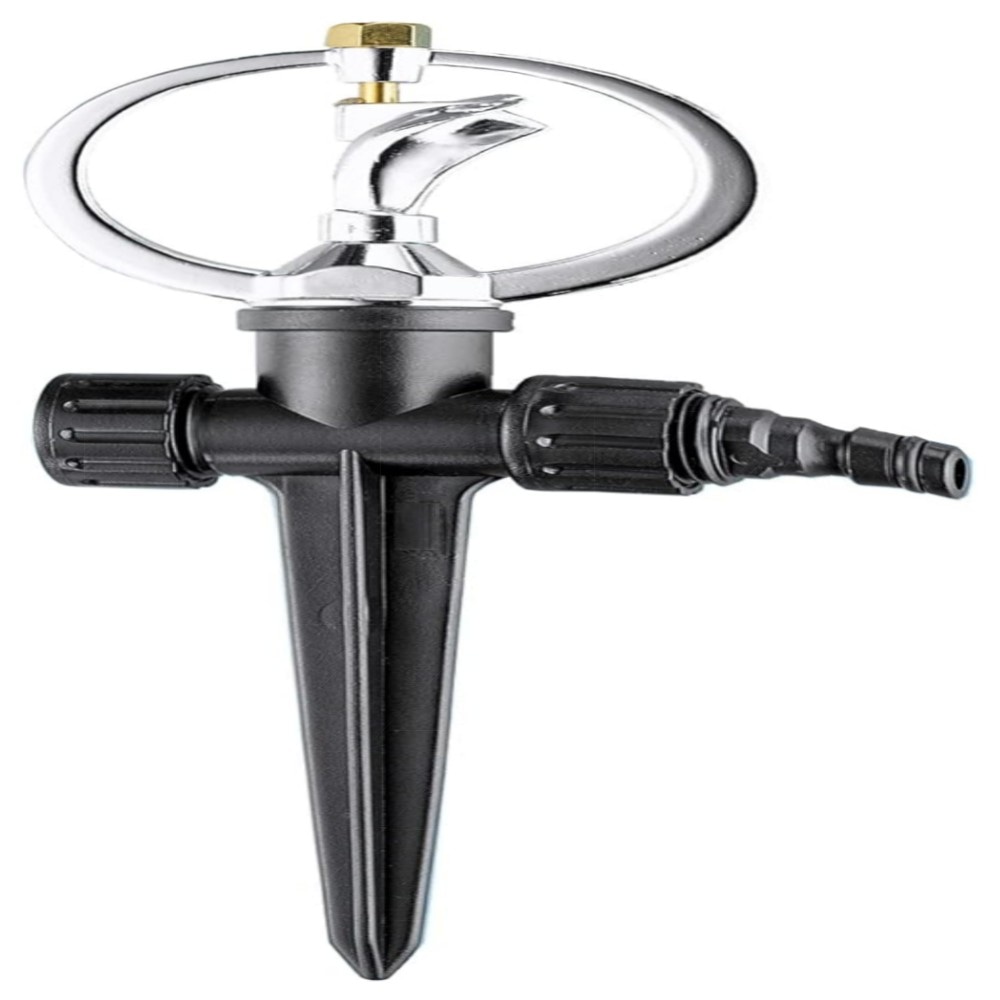 UPP 360° Rasensprenger | Impulsregner 10 m Reichweite, rostfreier Metallkopf, 2er-Set, 3/4\