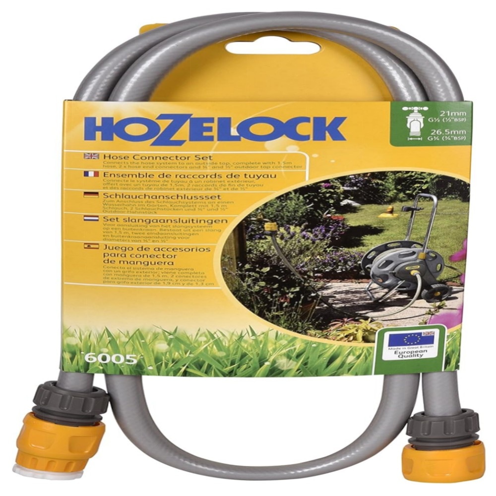 44075d364150.jpg Hozelock Anschlussgarnitur 1,5 m – 2x Schlauchkupplungen, hochwertige Außenwasserhahn-Verbindung für Gartenschlauch