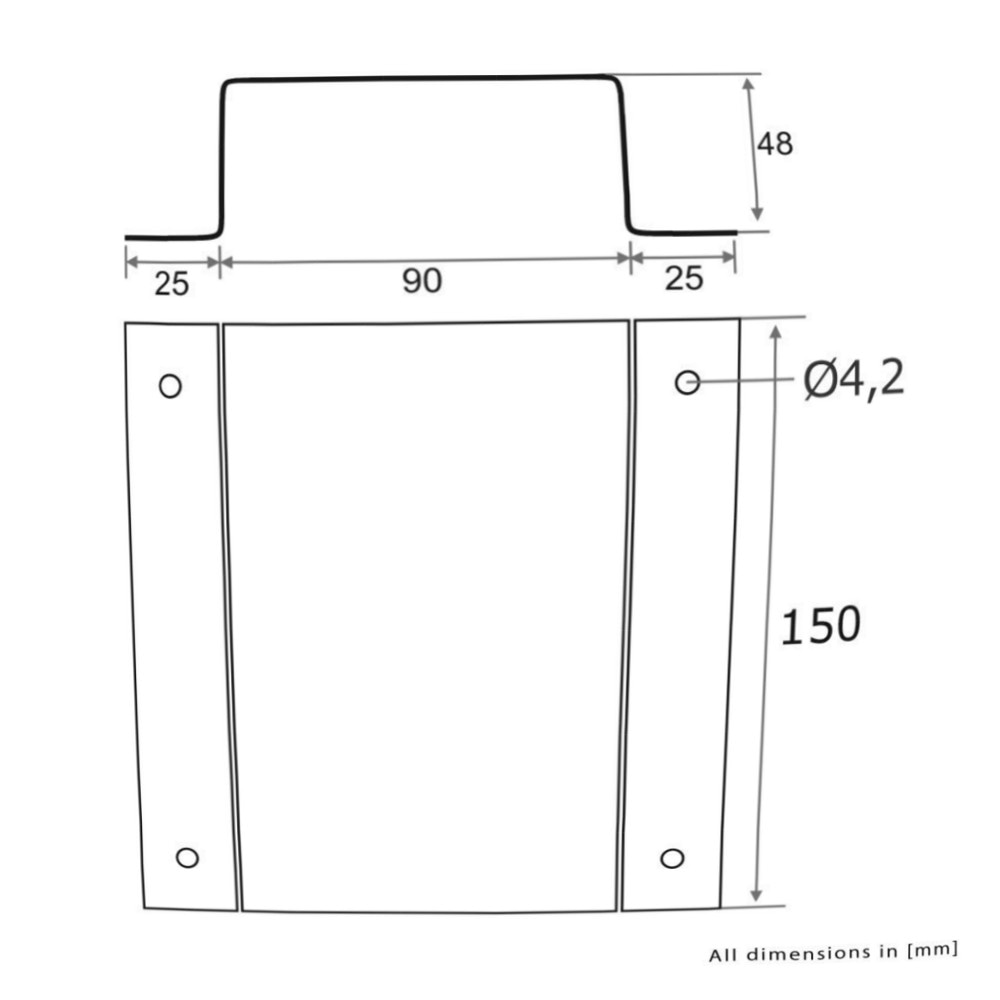 Ballwurfschutz aus Edelstahl 1.4305 – robuster Schutzschutz für Gehäuse & Abdeckung, 150×90×48 mm, Made in Germany