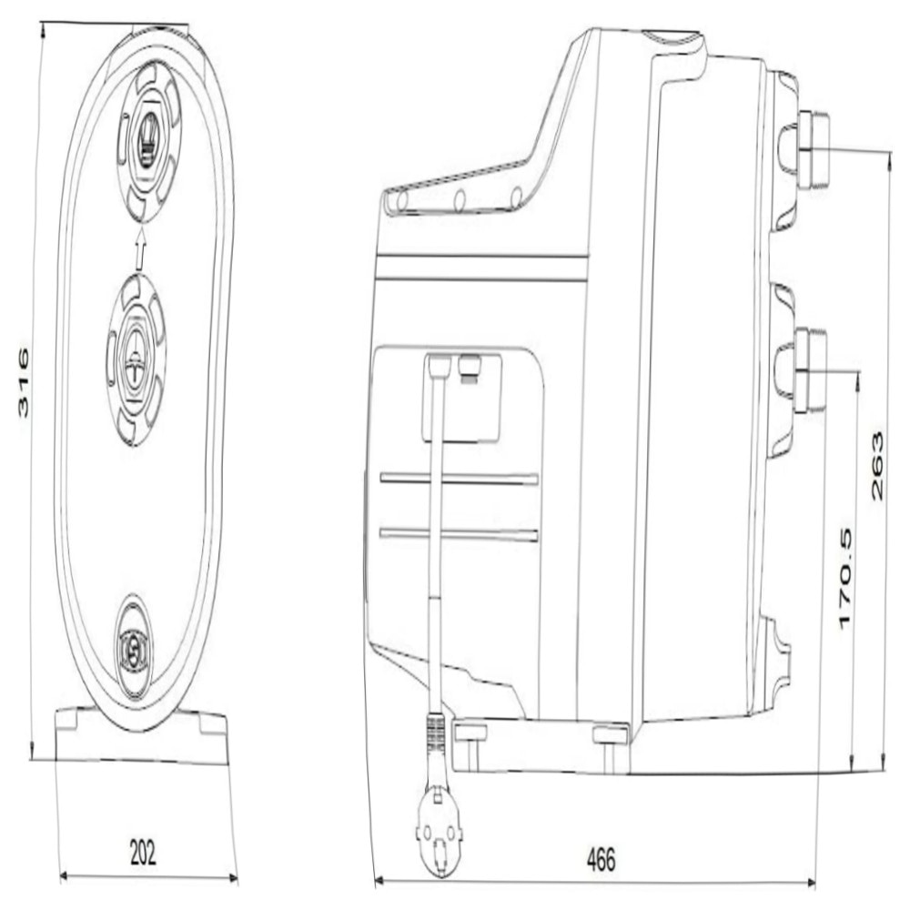 Kompakte Druckgruppe SCALA1 3-35 BVBP – 3,72 m³/h, 0,45 kW | platzsparende, leistungsstarke Hauswasserpumpe, schwarz