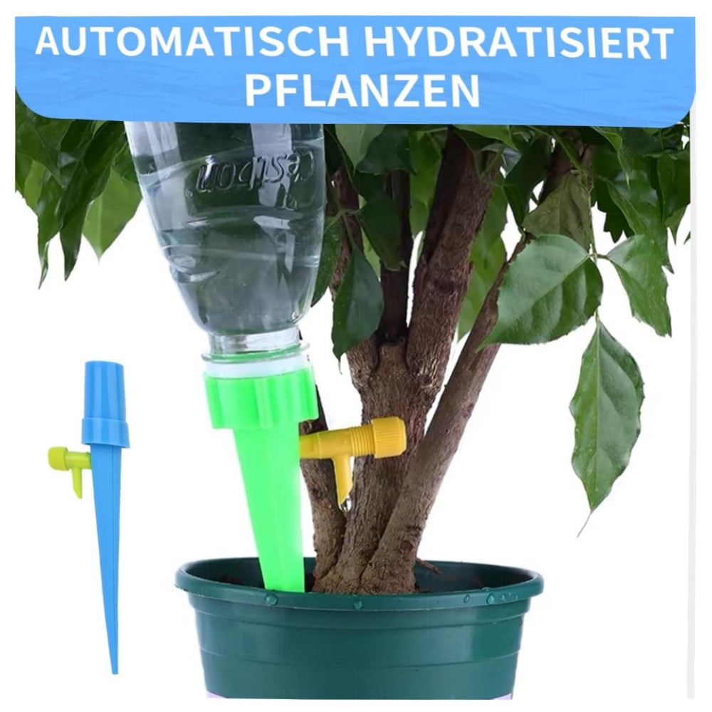 Automatisches Bewässerungsset 16-tlg. – Einstellbares Tropfsystem mit Ventil für Topfpflanzen, Balkon & Urlaub, langlebiges ABS-Material