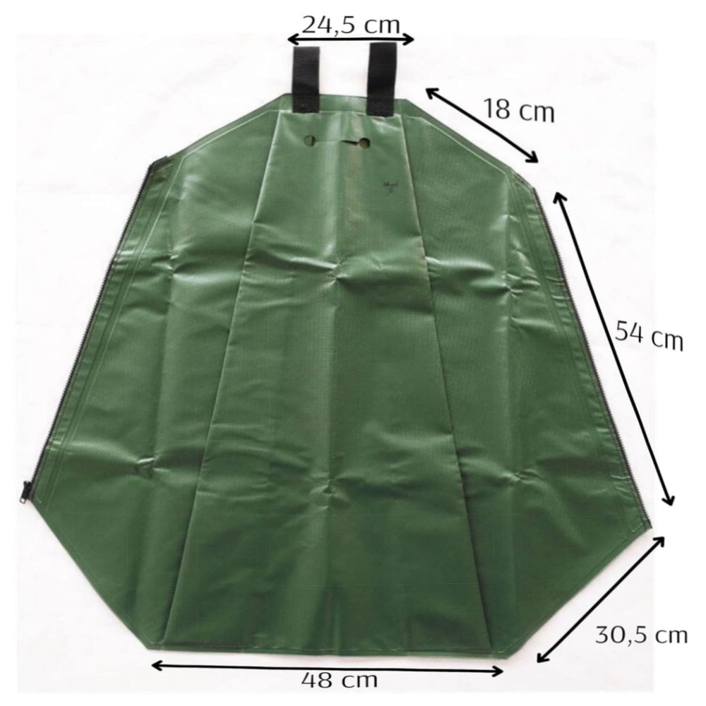 Novatool 5x Baumbewässerungsbeutel 75 L Grün – robuster PVC-Bewässerungsbeutel mit Reißverschluss, einfache Tröpfchenbewässerung für junge Bäume