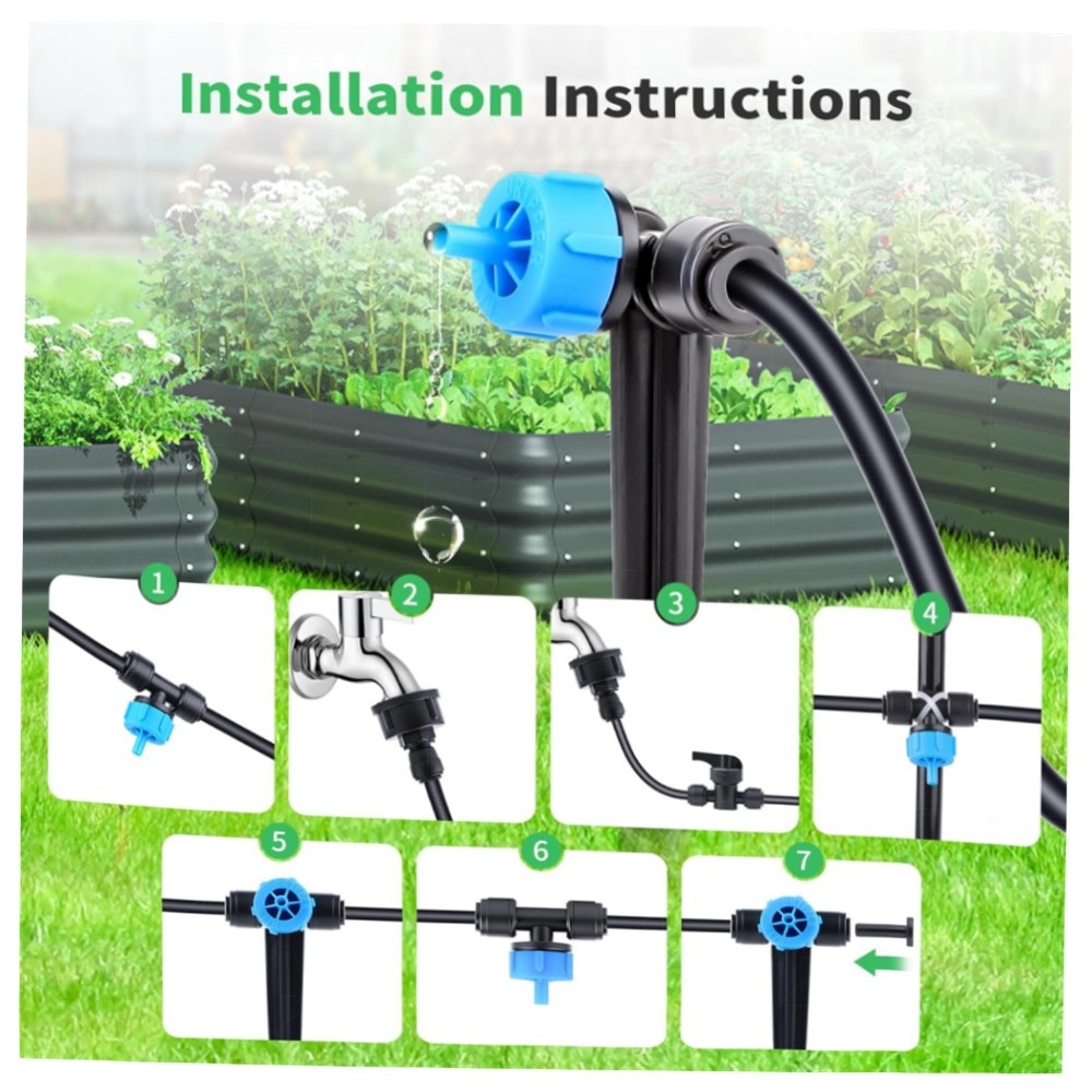 Forever Speed Tröpfchen-Bewässerungsset 315-tlg. – 60m 15m Schläuche, UV-beständig, einstellbare Tropfer für Garten, Gewächshaus & Terrasse