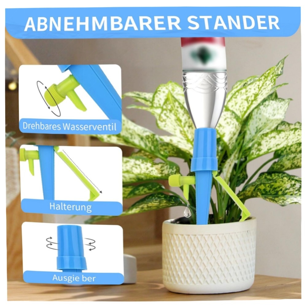 Automatisches Bewässerungsset 16-tlg. – Einstellbares Tropfsystem mit Ventil für Topfpflanzen, Balkon & Urlaub, langlebiges ABS-Material