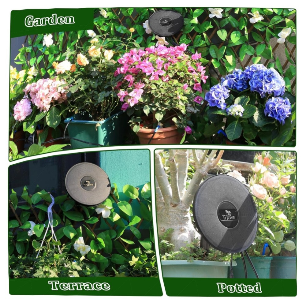 Solar-Tropfbewässerungssystem für 15 Pflanzen – Automatisches, solarbetriebenes Bewässerungs-Kit mit Wasserstandserkennung & 15m Schlauch