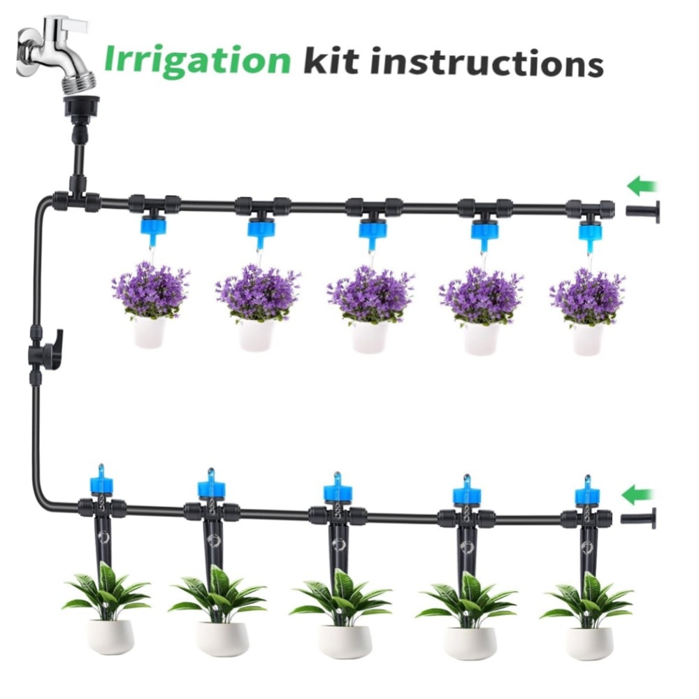 Forever Speed Tröpfchen-Bewässerungsset 315-tlg. – 60m 15m Schläuche, UV-beständig, einstellbare Tropfer für Garten, Gewächshaus & Terrasse