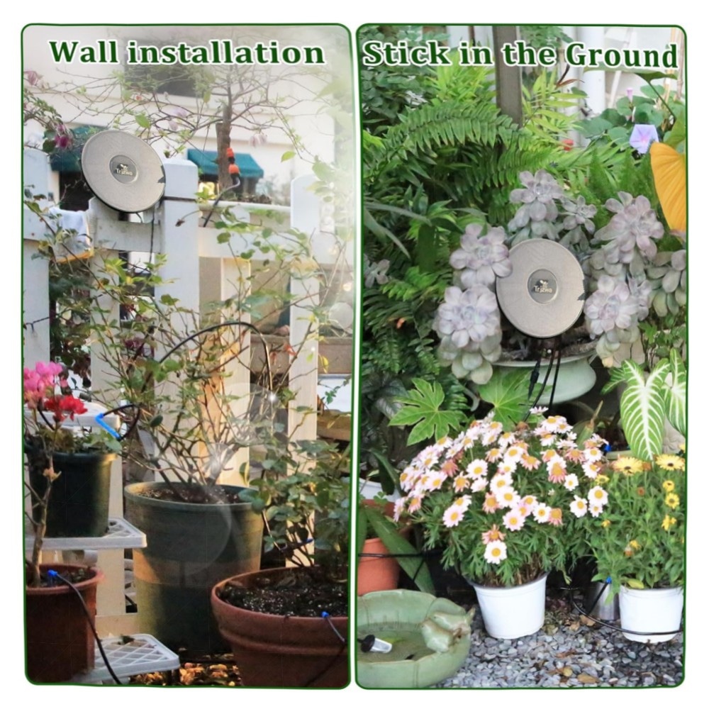 Solar-Tropfbewässerungssystem für 15 Pflanzen – Automatisches, solarbetriebenes Bewässerungs-Kit mit Wasserstandserkennung & 15m Schlauch