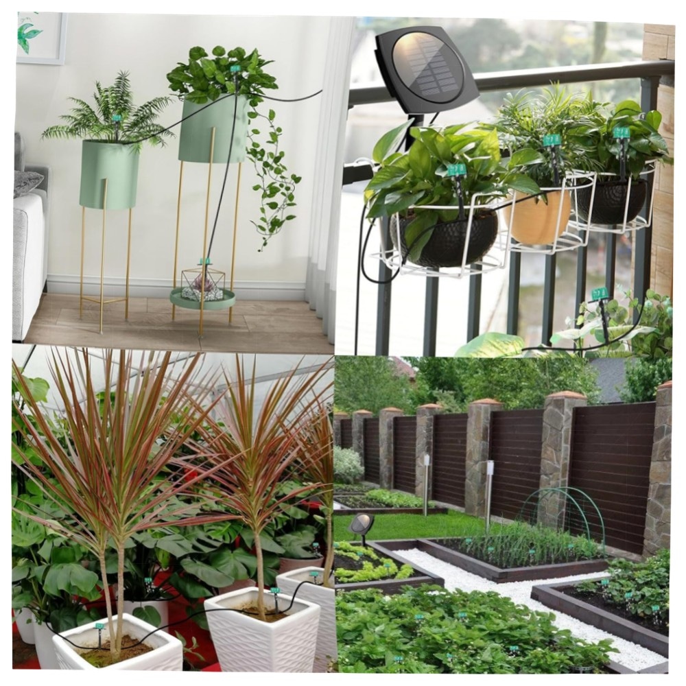 Solar Bewässerungssystem Auto für Garten & Balkon – Automatisches Tropf-Set mit 12 Timer-Modi & 15m Schlauch, nachhaltig & einfach zu installieren