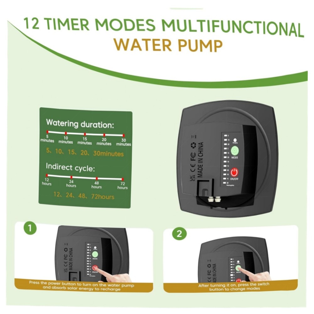 Solar Bewässerungssystem Auto für Garten & Balkon – Automatisches Tropf-Set mit 12 Timer-Modi & 15m Schlauch, nachhaltig & einfach zu installieren
