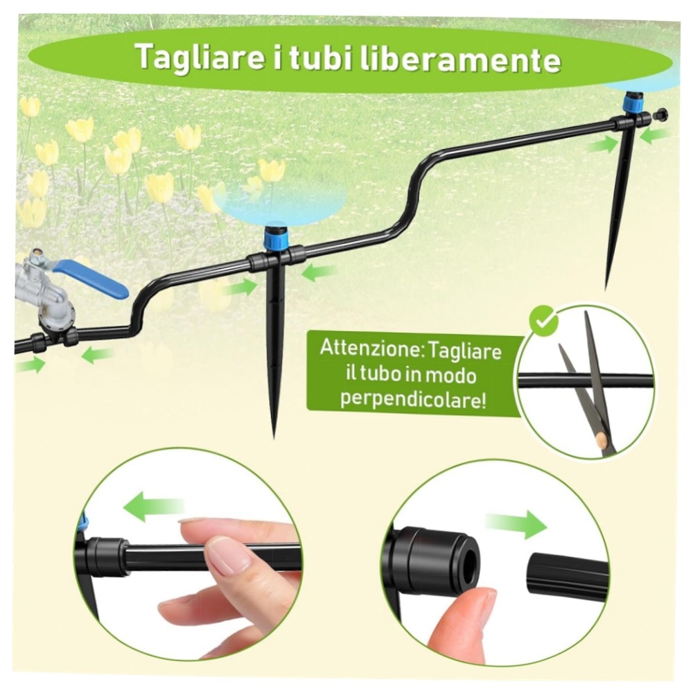 d564539d9667.jpg Automatisches BewässerungsSystem Kit 36 m – Tropf- & Sprühbewässerung für Garten, Gewächshaus & Balkon, flexibel & einfach zu montieren