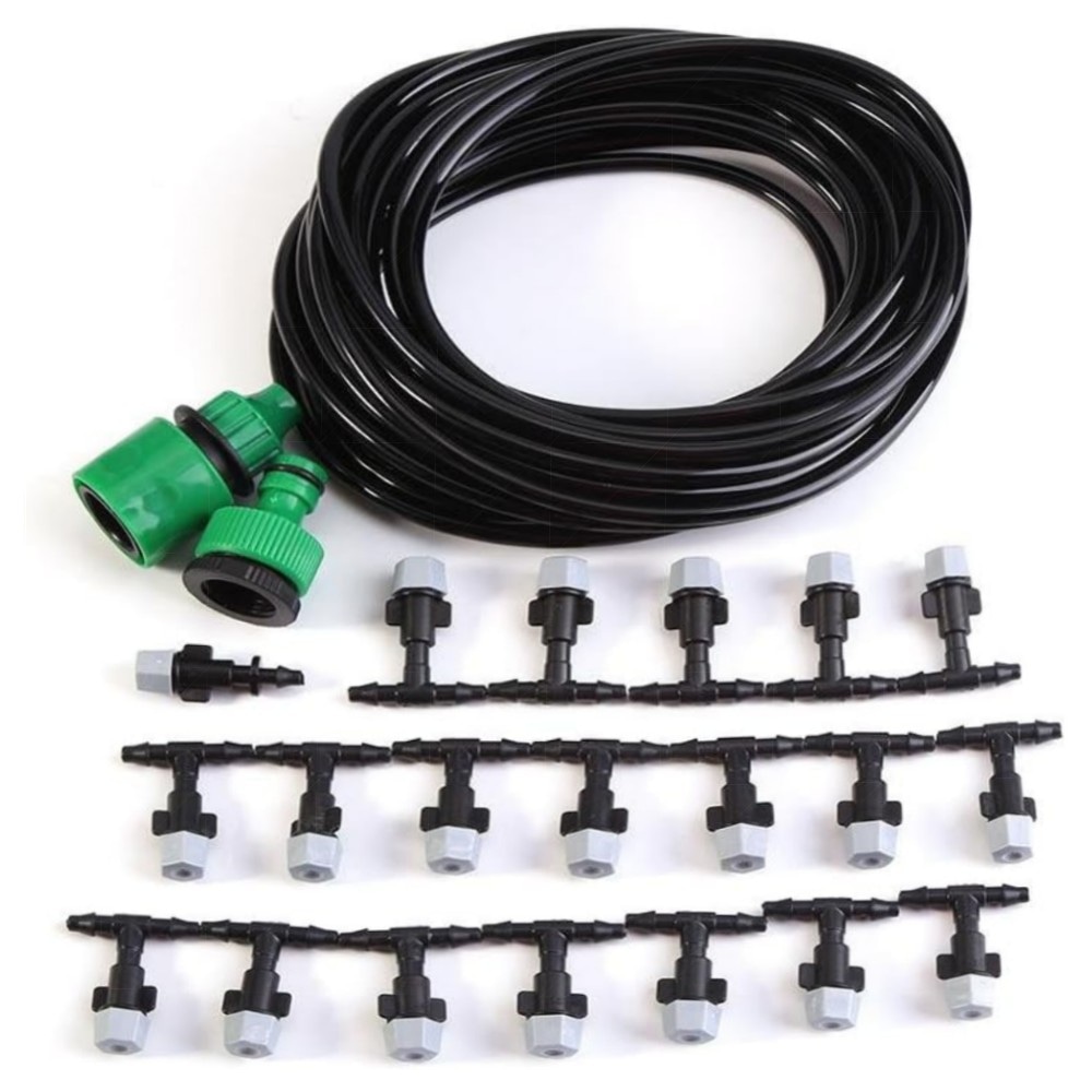 Automatisches Tropf‑ & Zerstäubungs‑Bewässerungssystem 10 m – einstellbare Düsen, Wirbelstrom‑Filter, langlebiger Verteilerschlauch