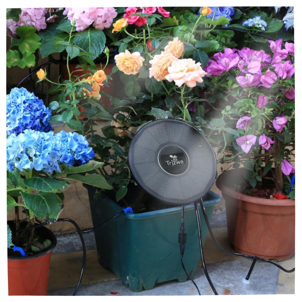 Solar-Tropfbewässerungssystem für 15 Pflanzen – Automatisches, solarbetriebenes Bewässerungs-Kit mit Wasserstandserkennung & 15m Schlauch