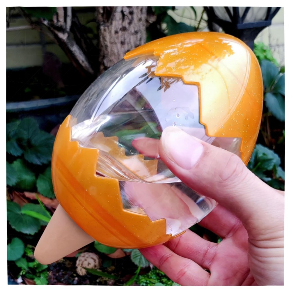 2er Set Bewässerungskugeln 500 ml – Selbstbewässerung für Topfpflanzen, Ton- & Kunststoff-Design, ideal für Urlaub & Balkon (groß, langlebig)