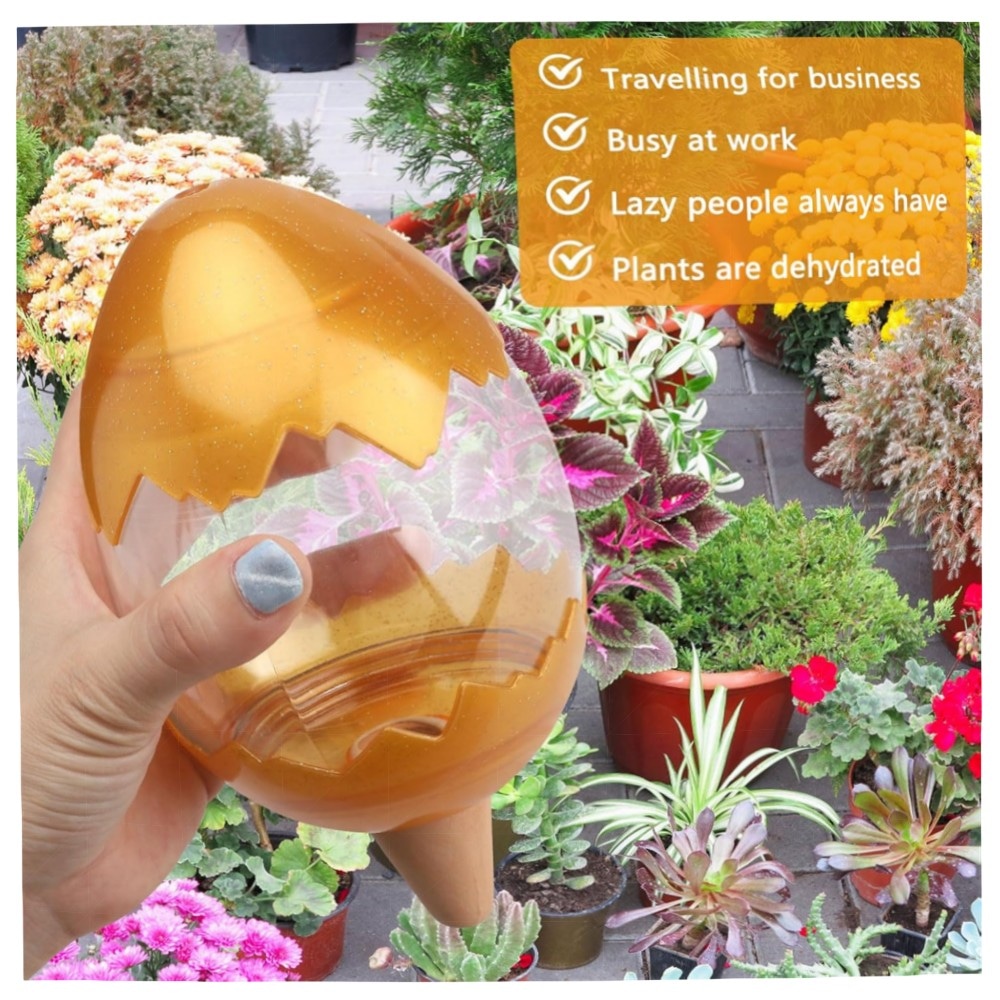 2er Set Bewässerungskugeln 500 ml – Selbstbewässerung für Topfpflanzen, Ton- & Kunststoff-Design, ideal für Urlaub & Balkon (groß, langlebig)