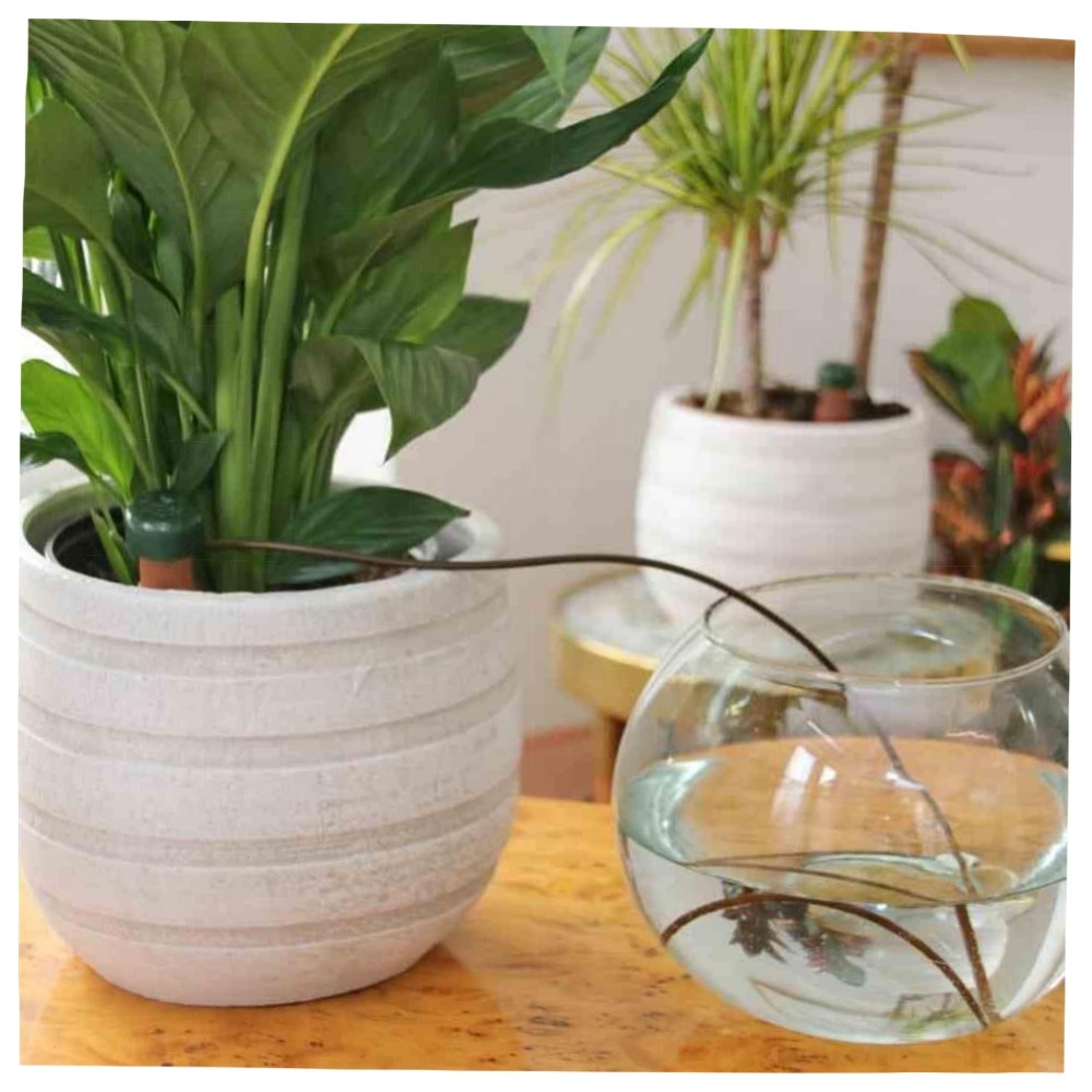 Classic Wasserspender für Zimmerpflanzen (3 Stk.) – Keramik-Kegel mit 80 cm Schlauch, regulierbare Tropfversorgung für Balkon, Topfpflanzen & Urlaub