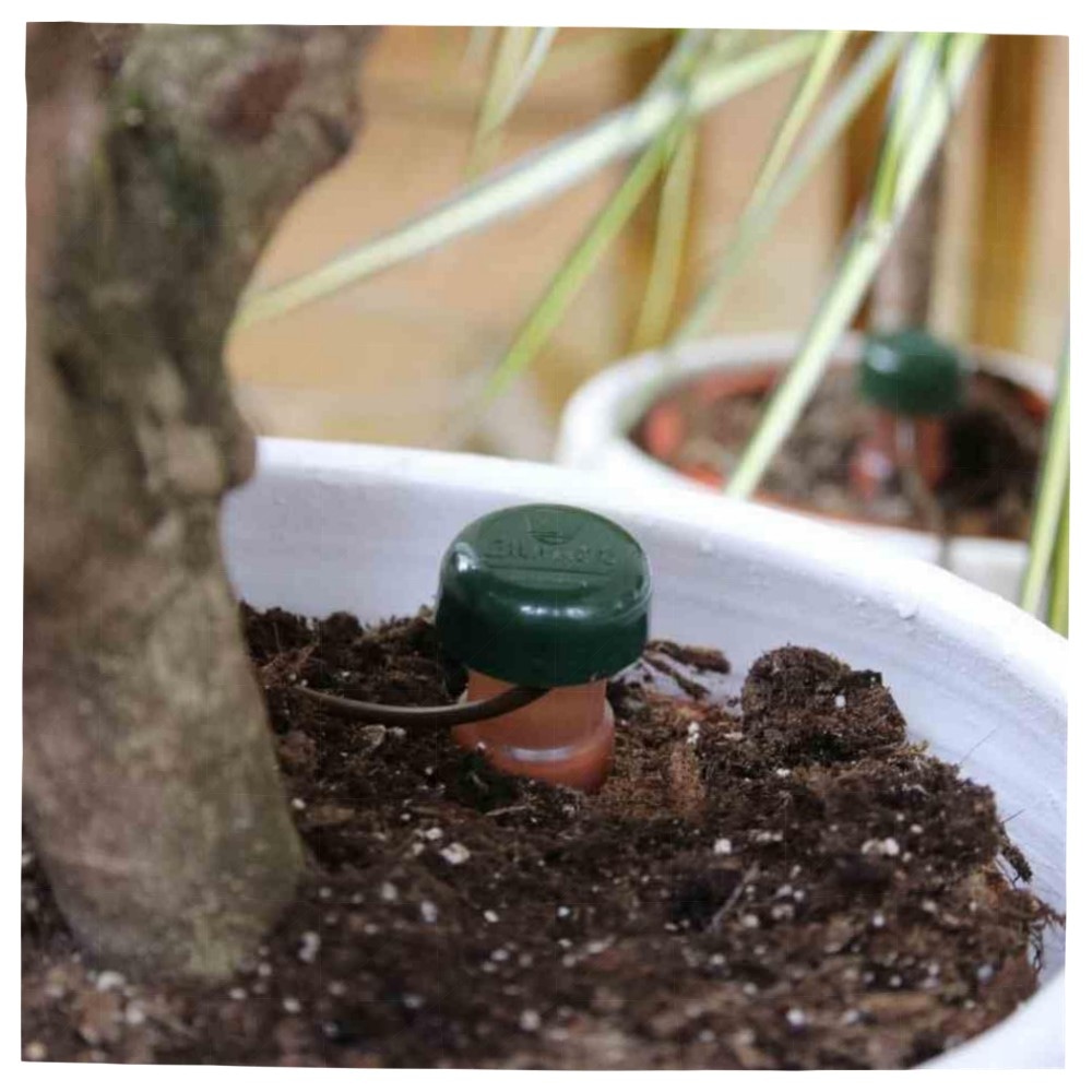 Classic Wasserspender für Zimmerpflanzen (3 Stk.) – Keramik-Kegel mit 80 cm Schlauch, regulierbare Tropfversorgung für Balkon, Topfpflanzen & Urlaub