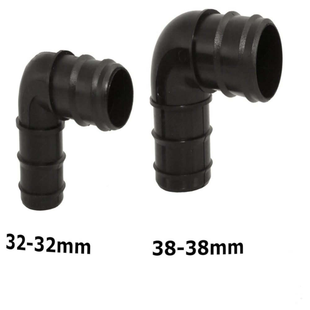 00962e5e4217.jpg HAF® 2x 90° Schlauchverbinder 38mm mit 4x Edelstahl-Schlauchschellen – PP, UV- & chlorbeständig, Made in Europe