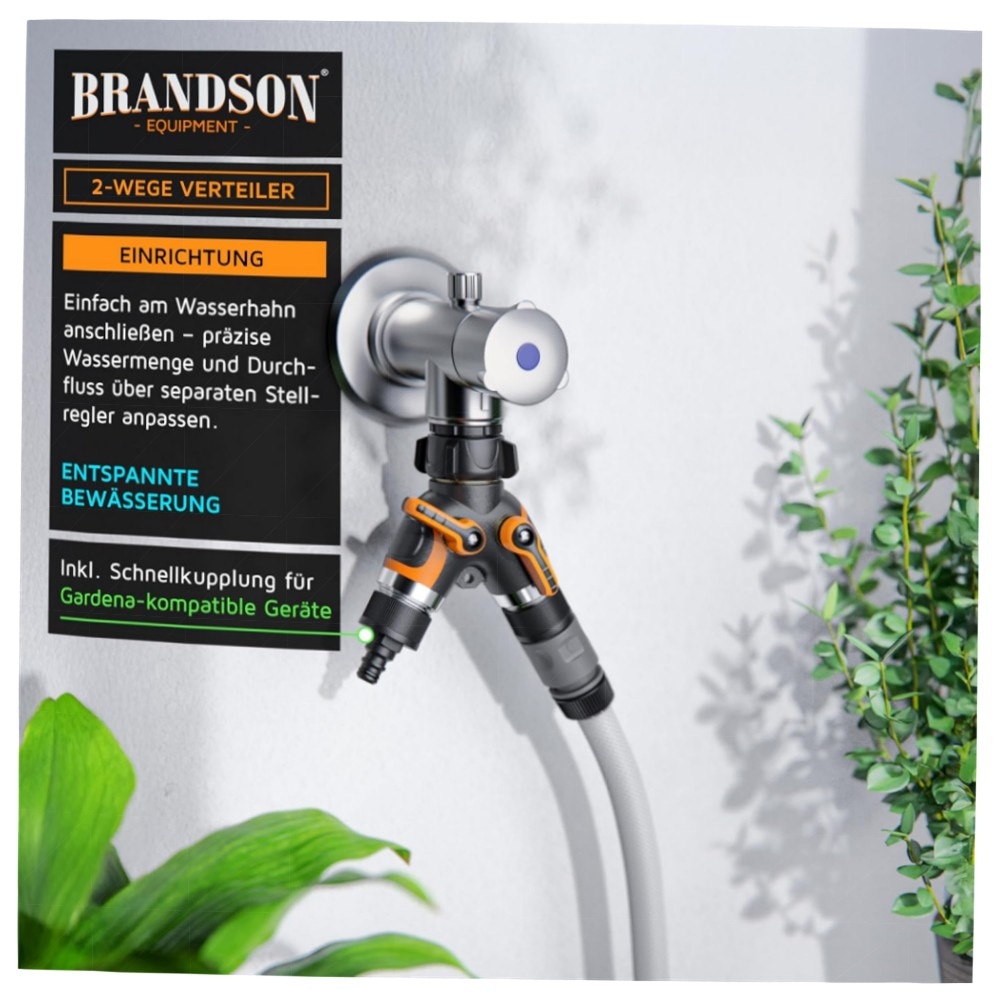 Brandson Y-Gartenverteiler 2-Wege 3/4\
