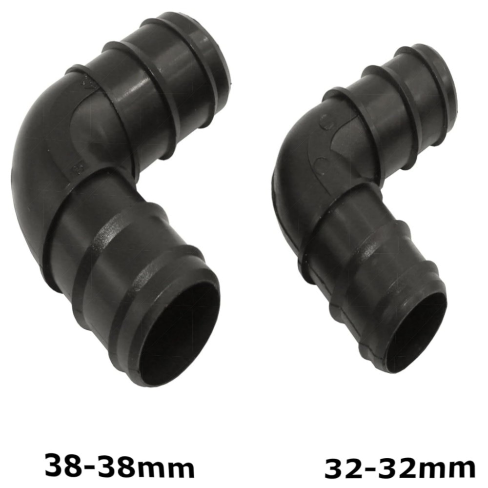 3b31cf3b5968.jpg HAF® 2x 90° Schlauchverbinder 38mm mit 4x Edelstahl-Schlauchschellen – PP, UV- & chlorbeständig, Made in Europe