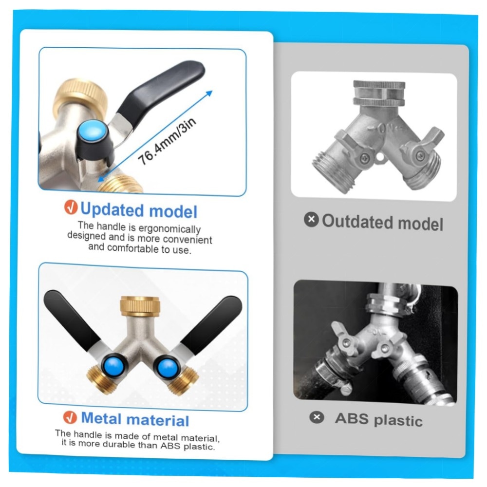 2-Wege Messing Y-Verteiler 3/4\