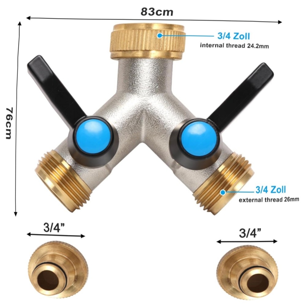 2-Wege Y-Verteiler 3/4\