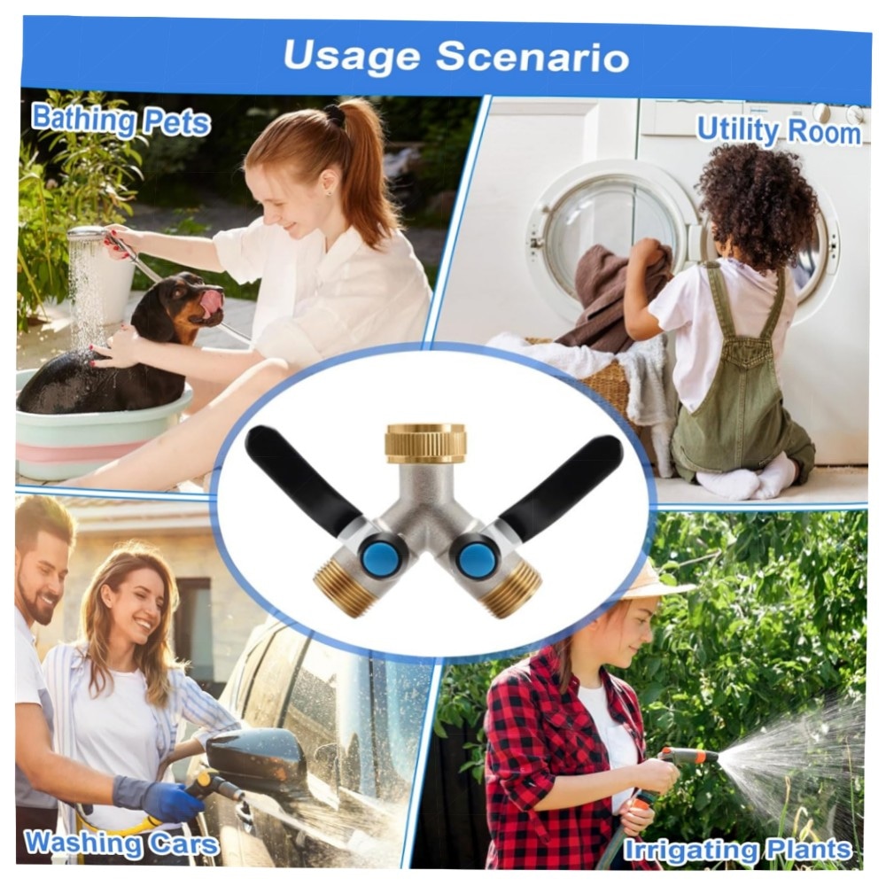 2-Wege Messing Y-Verteiler 3/4\